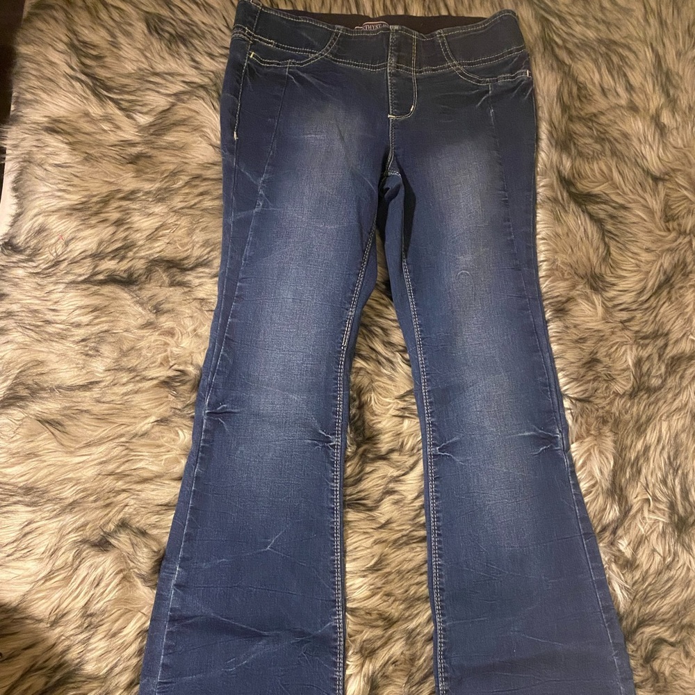 Amethyst Jeans | Low Rise | Distressed | Dark Blue | Size 5
